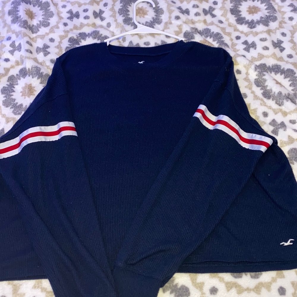 navy blue waffle top